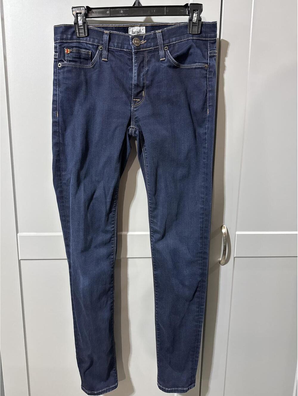 Hudson Dark Blue Skinny Jeans - Made in USA, Sleek & Stylish